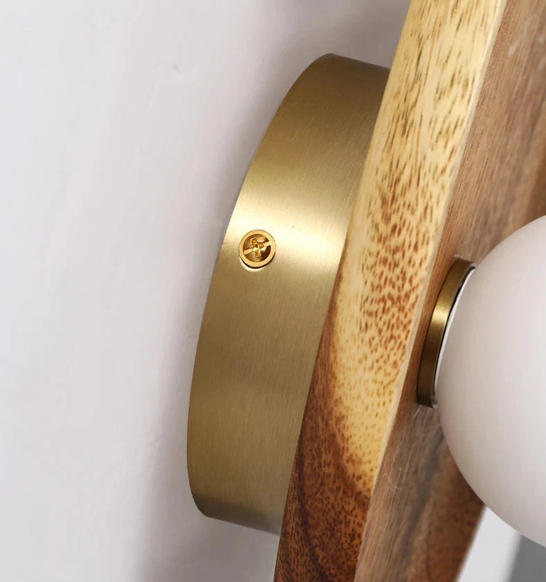 木製オーバルウォールライト